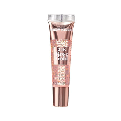 Ruby Kisses 24K Gold Oil Lip Gloss (6 Count, Gold & Rose Gold)