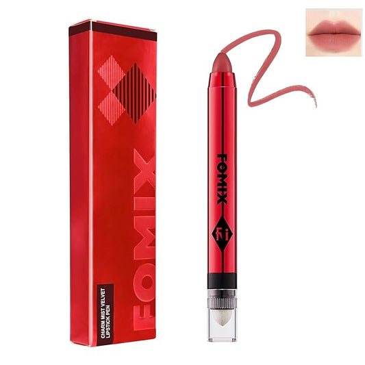 Velvet Matte Lipstick Stick with Brush-2 in 1 Long