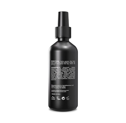 Coconut Face Mist - Men’s Facial Spray - with Hyaluronic Acid, Aloe Vera & Green Tea - Refresh, Moisturize & Hydrate - Use Day & Night - Safe for All Skin Types - Vegan - 3.4oz - 3 Pack