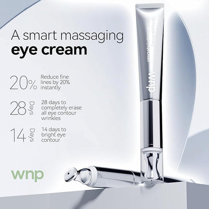 Eye Cream|Wrinkle Eraser Massaging Eye Cream, Multi-peptide Firming Eye Tightener, Anti-Aging Eye Cream for Puffiness and Bags Under Eyes Cream|Electric Massage Eye Cream