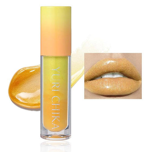 Shimmer Glitter Lip Gloss Oil,6 Color Hydrating Sparkly Lipstick,Non-Sticky Fresh Texture Lip Oil,Long Lasting Moisturizing Lip Makeup