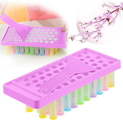 2 Sets Lip Balm Filling Tray and Spatula Set Portable Lipstick Holder Containers Lip Gloss Making Kit Capsule Lipstick Filler (Purple)