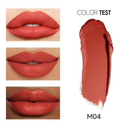 Matte Lipstick Hydrating Lip Color Makeup, Highly Pigmented Lipstick with Moisturizing Formula, Lightweight, Smooth, M04