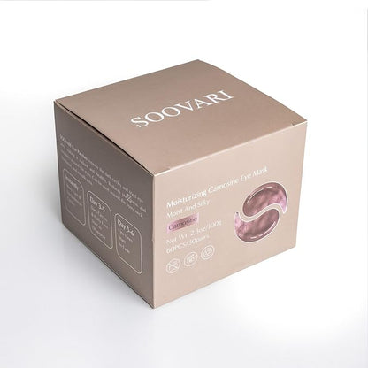 Moisturizing Carnosine Eye Mask, 60 pcs, Reduce Dark Circles, Puffy Eyes, Wrinkles, Under Eye Bags. Under Eye patches, Made in Korea