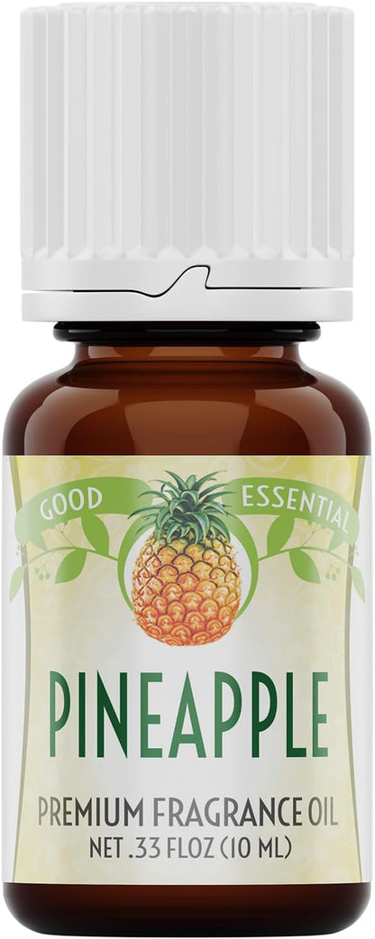 Good Essential – Professional Pineapple Fragrance Oil 10ml for Diffuser, Candles, Soaps, Lotions, Perfume 0.33 fl oz