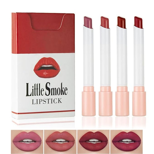 4 Colors Mini Little Tube Lipstick, Matte Velvet Long