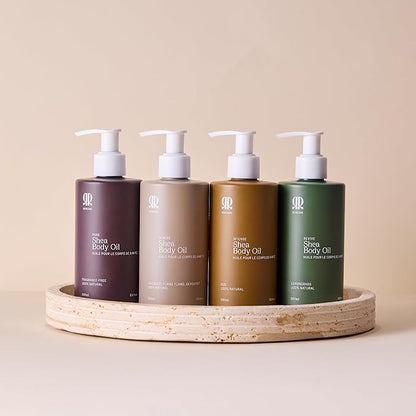 R&R Intense Shea Body Oil – Fast-Absorbing & Lightweight – Hydrating Body Oil for Dry Skin – Shea Butter Oil for Skin & Massage – Rich in Vitamin A, E & F for Nourished & Soft Skin