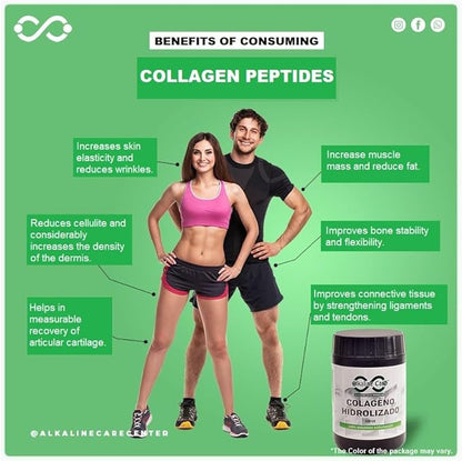 Alkaline Care |Hydrolyzed Collagen Peptides for Women & Men |Multi-Type Unflavored Collagen Powder Protein for Hair, Bones, Skin, Nails & Joints | 10g Collagen Peptides per Serving | 10.5Oz (300g)