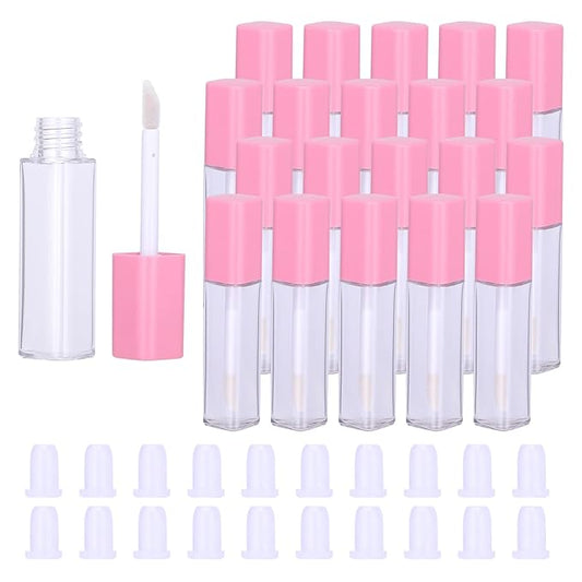 20Pcs Empty Lip Gloss Tubes Cute 5ml Pink Gloss