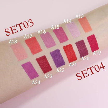 AMY'S DIARY 6 pcs Matte Red Lip Liner Long-Lasting