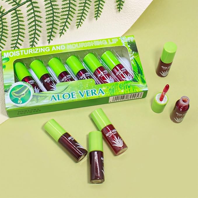 BINGBRUSH 6Pcs Bright Vivid Color Lip Tint With BINGBRUSH