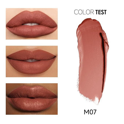 Matte Lipstick Hydrating Lip Color Makeup, Highly Pigmented Lipstick with Moisturizing Formula, Lightweight, Smooth, M07