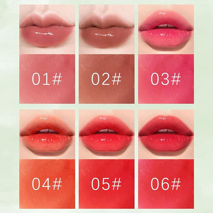 6 Colors Lip Tint Stain Set, Korean Velvet Lip