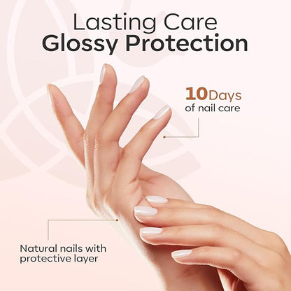 modelones Nail Strengthener, Milky White Nail Natural Concealer Foundation Polish Air Dry Nail Growth Polish for Damaged Nails Imperfection Masking Gifts for Women 15ml