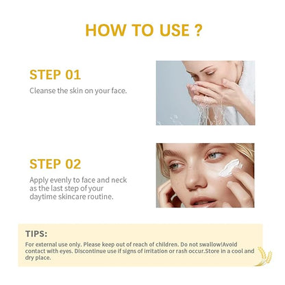Relief Sun Rice + Probiotics Organic Sunscreen, Rice Sunscreen with UV Defense and SPF50, Moisturizing Sunscreen with Face and Body Protection for All Skin Type