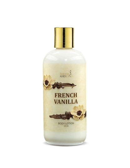 Home Spa Gift 10oz Deep Moisturizing Fragrance Body Lotion & 8 oz. Fine Fragrance Body Mist Set Luxury Self-Care Combo for Women and Girls (French Vanilla) Mother’s Day Gift for Mom