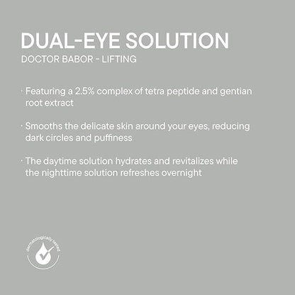 BABOR DOCTOR Lifting Rx Dual Eye Solution, Morning & Night Eye Cream, Day Boost Complex Smooths & Firms, Night Recharge Complex Reduces Dark Circles & Under-Eye Bags, Target Crow's Feet & Wrinkles