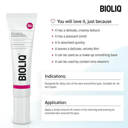 35+ Anti-aging Eye Cream - Visibly Reduces Wrinkles, Swelling, and Dark Circles - Intense Strengthening & Regenerating Formula, Eye Cream for Bags Under Eyes - Alleviates Fatigue Signs - 15ml