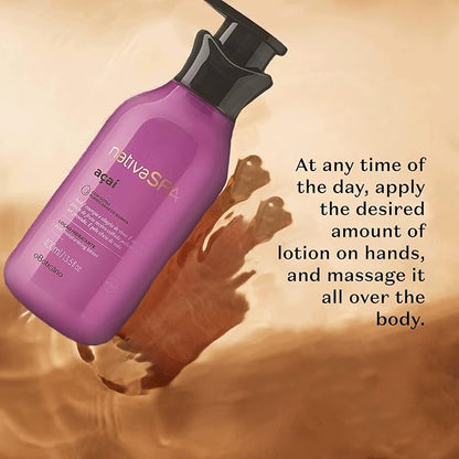 Nativa SPA by O Boticário, Açaí Moisturizing Body Lotion | Long-Lasting Hydration and Lightweight, Fragranced Moisturizer, 13.5 Ounce