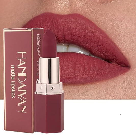 6-Color Matte Moisturizing Non-stick Cup Matte Lipstick, Long-Lasting Moisturizing