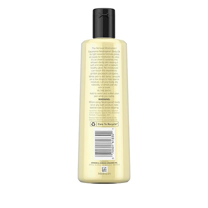 Neutrogena Body Oil Light Sesame Formula, 8.5 fl oz, Fragrance Free Radiant Glow Moisturizer for Dry Skin and Massage Oil with Sesame Oil, Bath & Shower Oil For Smooth and Hydrated Skin