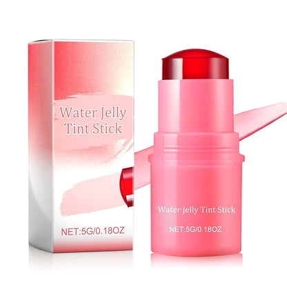 Cooling Water Jelly Tint, Multi-Use Sheer Lip & Cheek Stain, Water Jelly Blush Lip Gloss, Buildable Watercolor Finish Vivid Color Jelly Tint Stick - Vegan, Cruelty Free