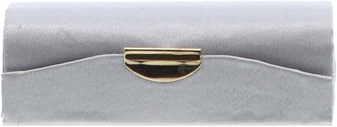 Motique Accessories Silver Solid Satin Ladies Lipstick Case