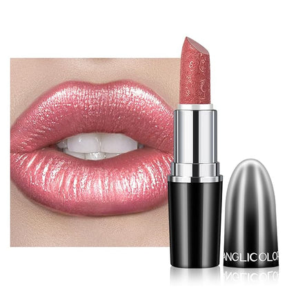 Glitter Lipstick for Women with Metallic 3D Shine Lipstick 14OZ
