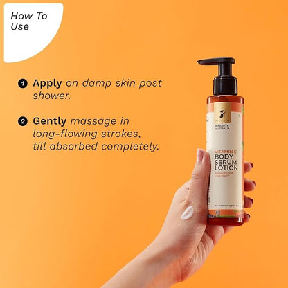 Vitamin C Body Serum Lotion with Kakadu Plum & Lime Pearl | Hydrating & Nourishing Body Moisturizer for Smooth, Radiant-Looking Skin | Non-Sticky, Vegan | 5.07 Fl Oz (150ml)