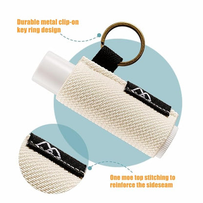 WK IEASON - Lip Balm Holder Keychain Clip Tight-Knit