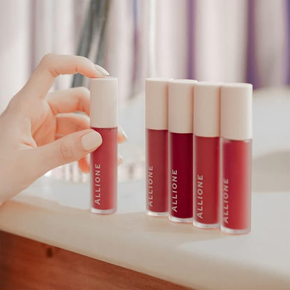 Mellow Velvet Lip Tint | Non-Sticky Lightweight Korean Lip Stain, High Pigmented Long Lasting Moisturizing Soft Matte Liquid Lipstick, Natural Vivid Color, Some Attempt