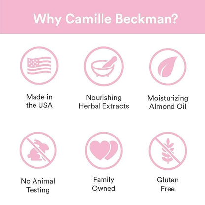 Camille Beckman Classic Collection Travel Trios, Camille, Glycerine Hand Therapy 1.35 oz, Silky Body Cream 2 oz, Hand & Shower Cleansing Gel 2 oz