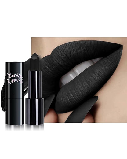 Black Lipstick Long Lasting for Women, Hydrating Matte Lipstick
