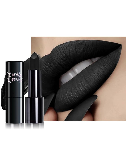 Black Lipstick Long Lasting for Women, Hydrating Matte Lipstick