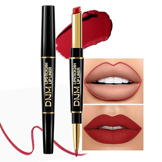evpct 1Pcs Ruby Red Lip Liner and Lipstick