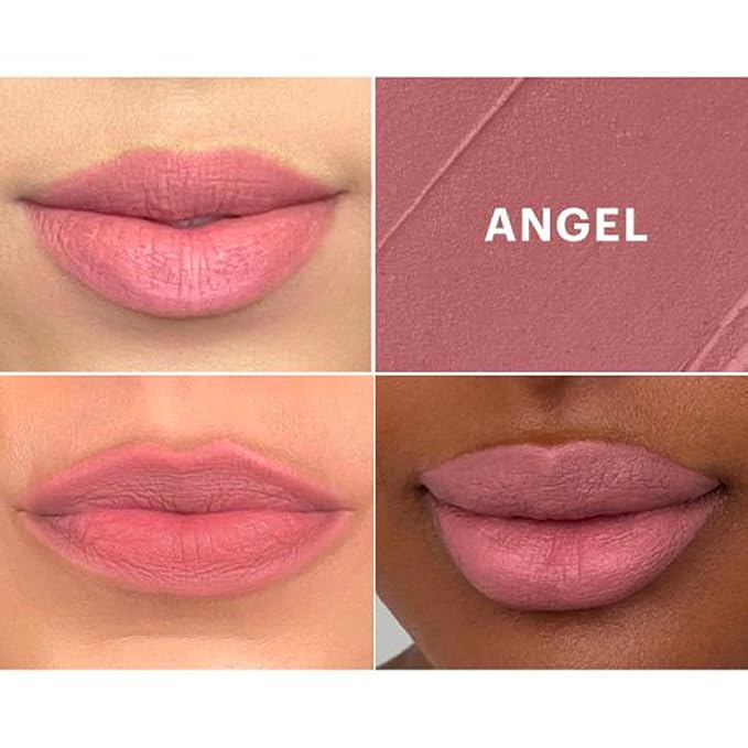 Glo Skin Beauty Suede Matte Lip Crayon (Angel) - Longwearing Formula Stays On All Day, With Conditioning Shea Butter + Mango Seed Oil for a Velvety Smooth Finish