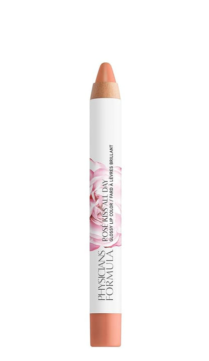 Physicians Formula Rosé Kiss All Day Glossy Lipstick Lip Color Makeup, Orange Sweet Nothings | Dermatologist Tested, Clinicially Tested