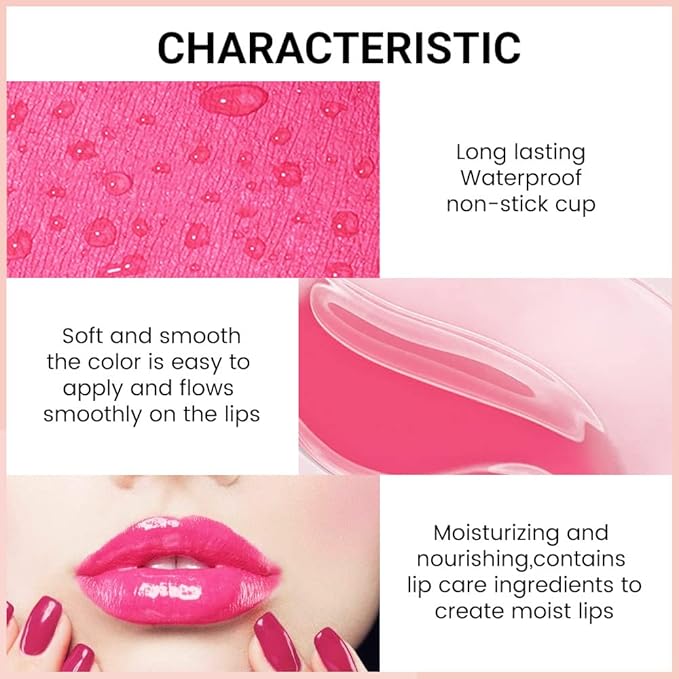 BINGBRUSH 2Pcs Bright Vivid Color Lip Tint With BINGBRUSH