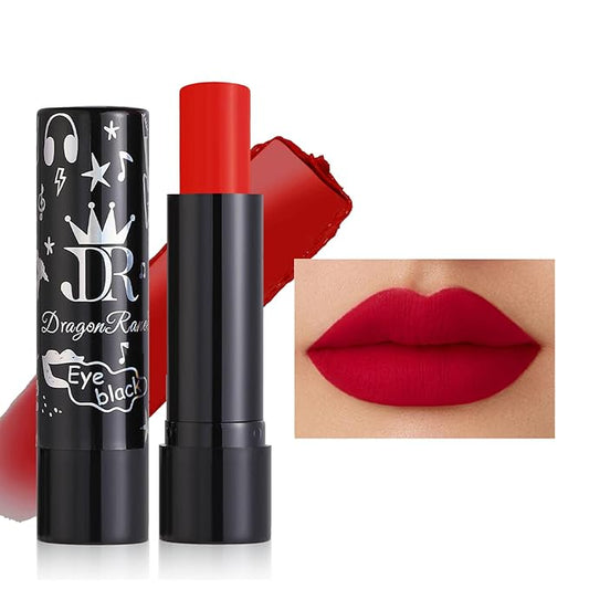 Red Matte Lipstick Tube, Smudge Proof Long Lasting Smudge