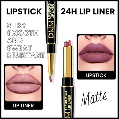 evpct 1Pcs More Mauve Lip Liner and Lipstick