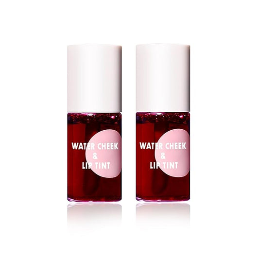 2PCS Lip Tint Stain Set, Velvet Lip Gloss Moisturizing Lip Stain Long Lasting Waterproof Liquid Lipstick Set Multipurpose Water Lip Stain Tint for Lip and Cheek Tint（03 & 04）