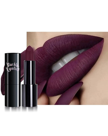 Dark Purple Lipstick Long Lasting for Women, Hydrating Lipstick