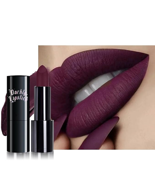 Dark Purple Lipstick Long Lasting for Women, Hydrating Lipstick