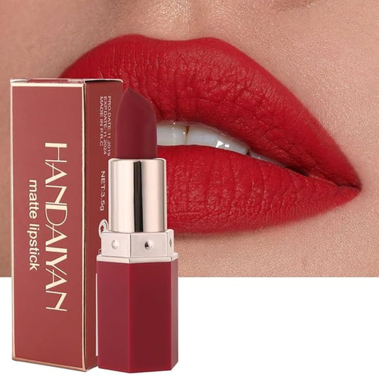 6-Color Matte Moisturizing Non-stick Cup Matte Lipstick, Long-Lasting Moisturizing