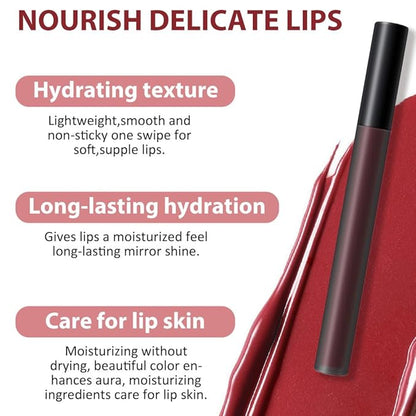 BINGBRUSH 2 Pcs Moisturizing and Silky Velvet Lipgloss BINGBRUSH
