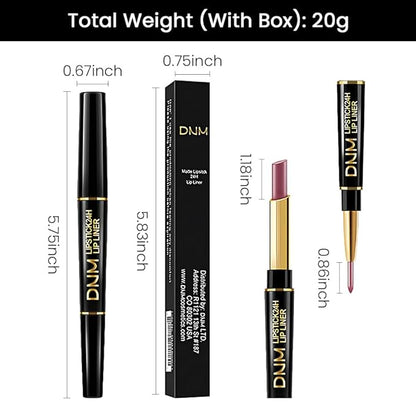 evpct 1Pcs Rose Red Matte Lip Liner and Lip