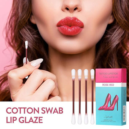 FLIPNEX 20Pcs Cotton Swab Tattoo Lipstick, Tattoo Lipstick Long