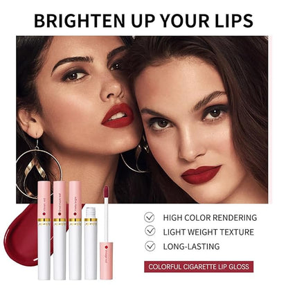 4 Colors Lipstick, Matte Liquid Lip Gloss Set, Gloss