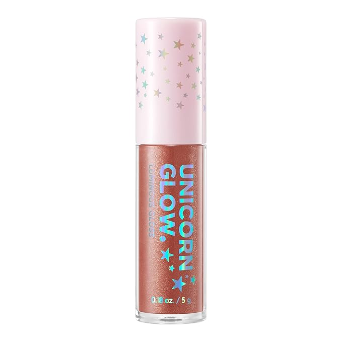 UNICORN GLOW Luminous Lip Gloss, [#2 Topaz ]- Moisturizing Lip Gloss with Shimmery Finish - Lightweight, Sheer and Hydrating[0.18 oz. / 5 g]