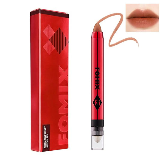 Velvet Matte Lipstick Stick with Brush-2 in 1 Long